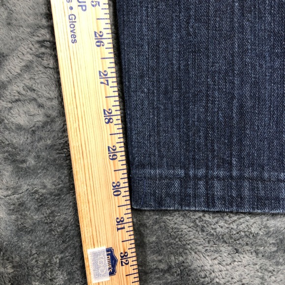 Mecca Baggy Jeans Mens 40x34 Dark Indigo Blue Embroidered Star Logo Streetwear - Picture 5 of 9